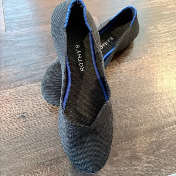 Rothy's Black and Blue Loafers - Picture 2 of 5